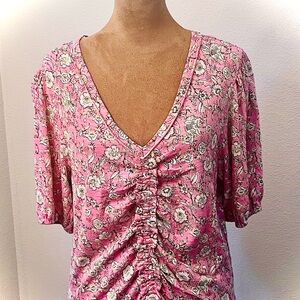 Jessica Simpson “Botanical Dots-wild Murphy Ruched T-shirt. NWT